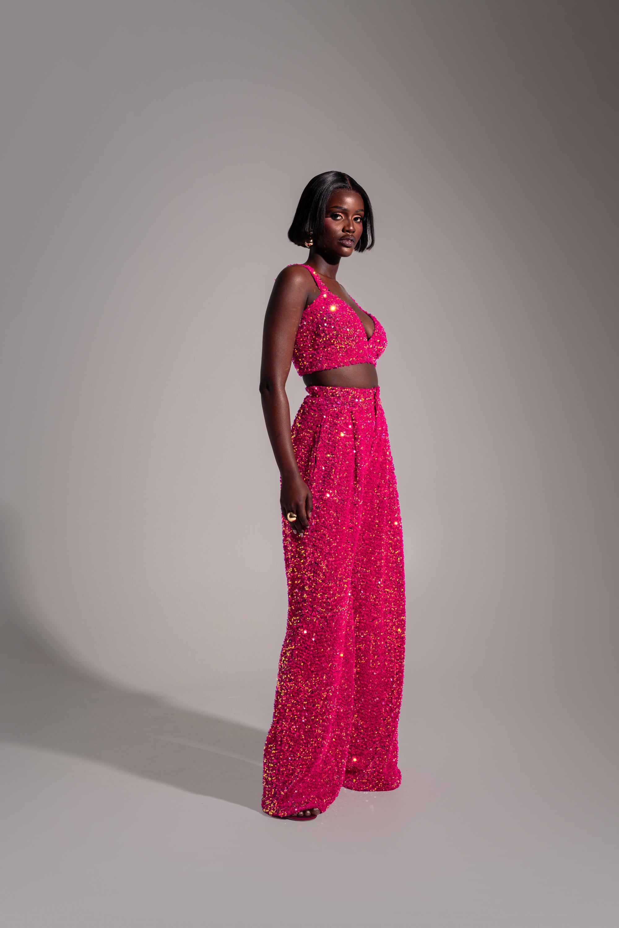 sequin bra top dress LIZA Sequin Bra Top in OLIVINE OFUURE