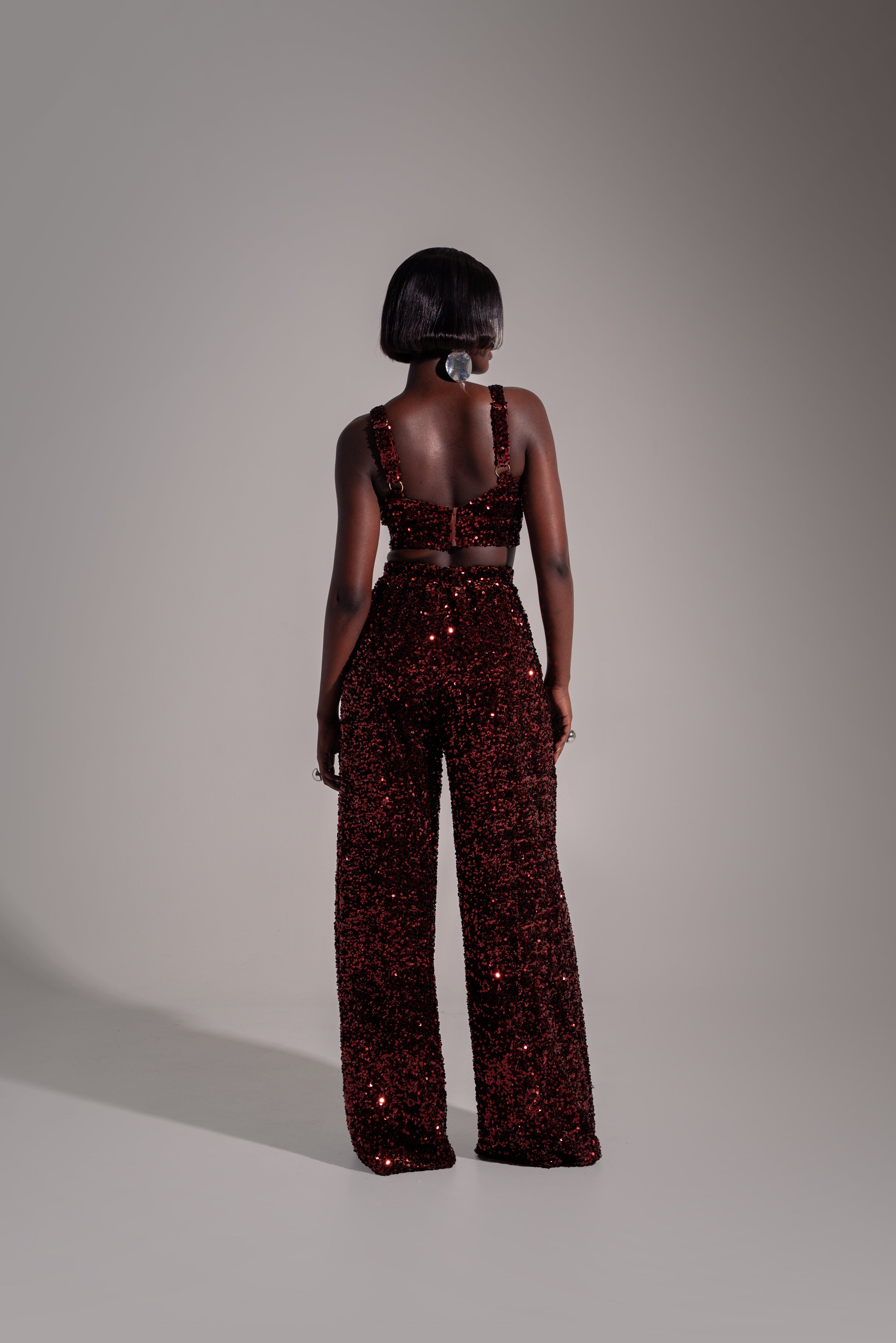 パンツ PAMEO POSE Glitter Belted Baggy Trousers パンツ PAMEO POSE Glitter Belted Baggy Trousers PAMEO POSE