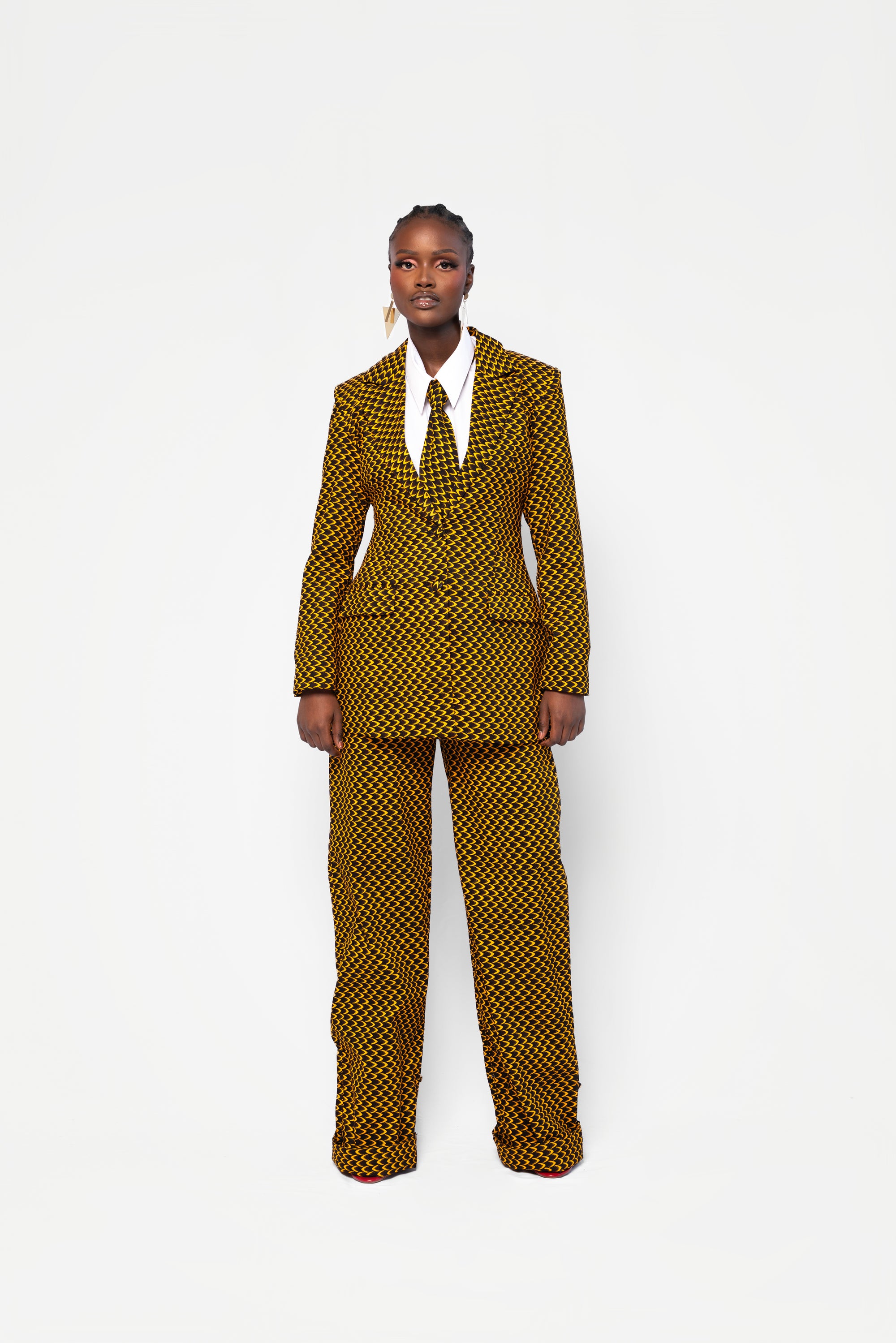 AGBANI African Print high waist trousers (3 LENGTH)