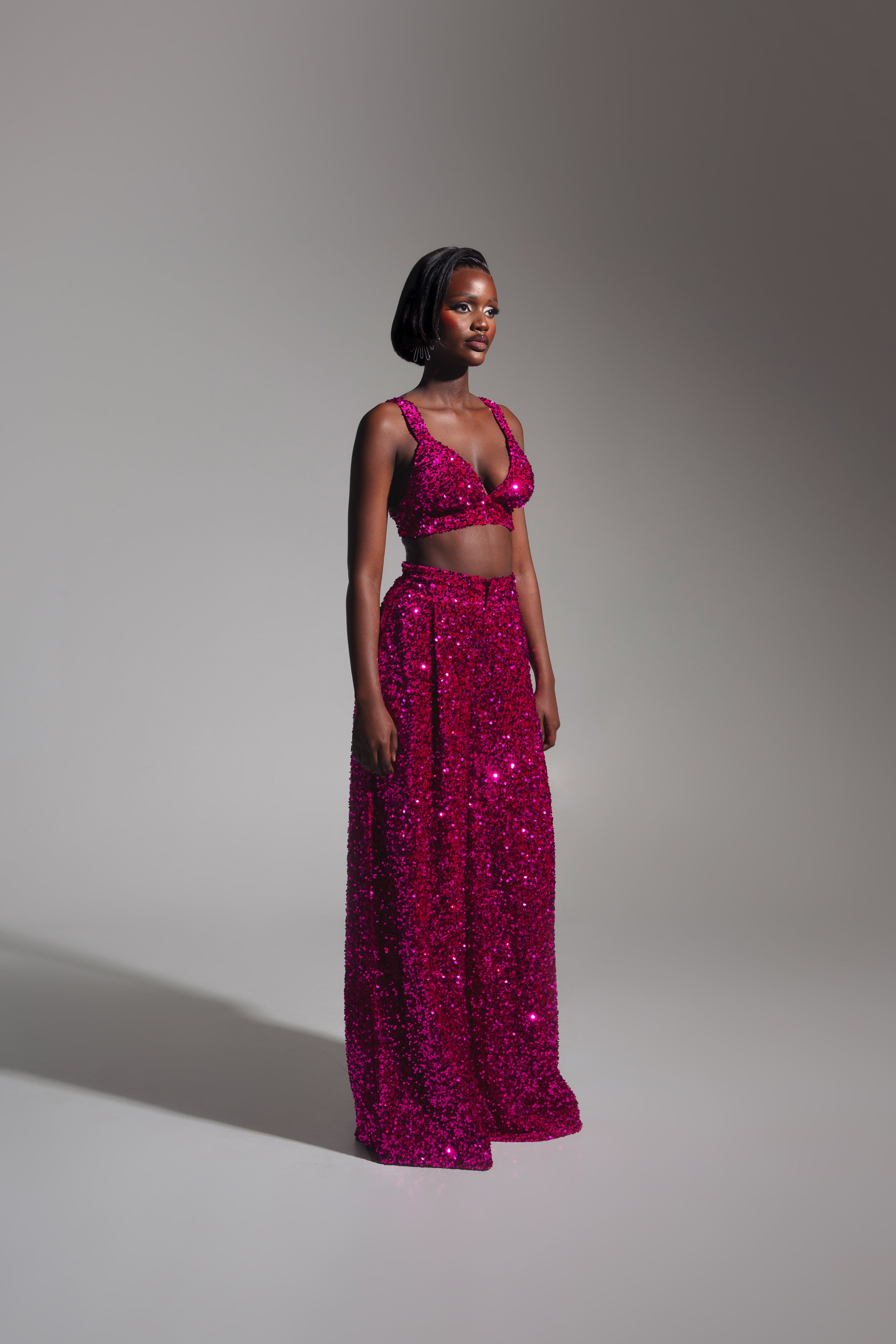 Mayu41【TATRAS】 PANTELLERIA LIZA Sequin Pants in MAGENTA – OFUURE
