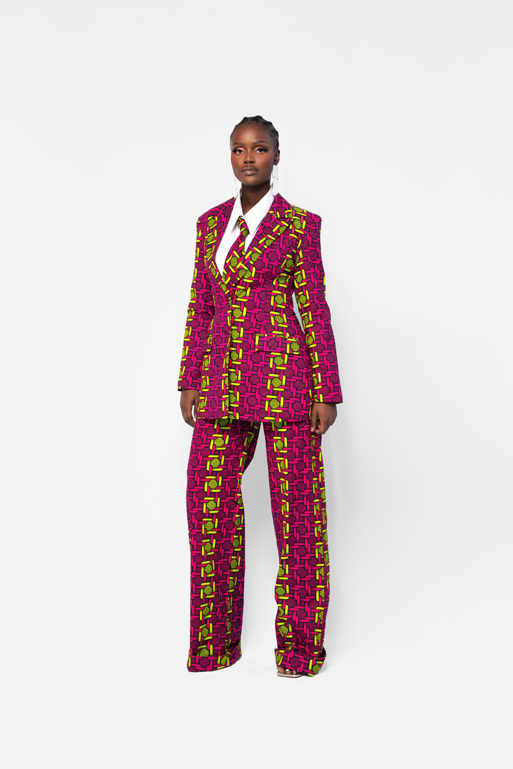 WUNMI African print BLAZER (BELTED)