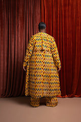 MOYIN African Print Trench Jacket
