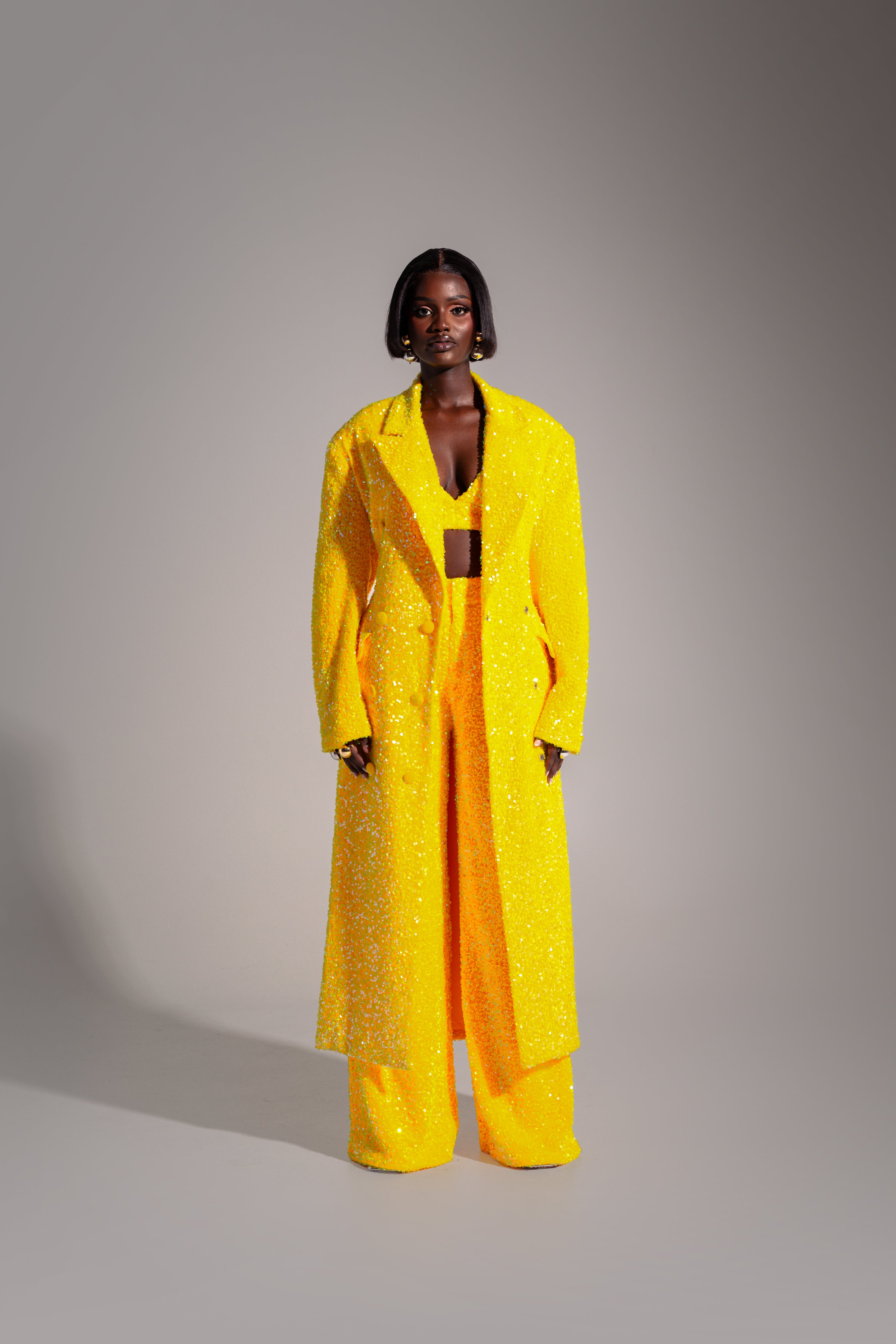 LIZA Sequin Pants in AMBER – OFUURE