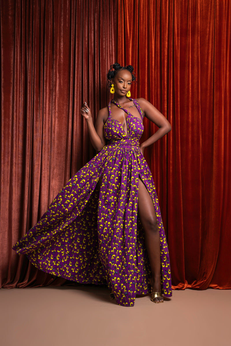 REMA African print Maxi Infinity dress