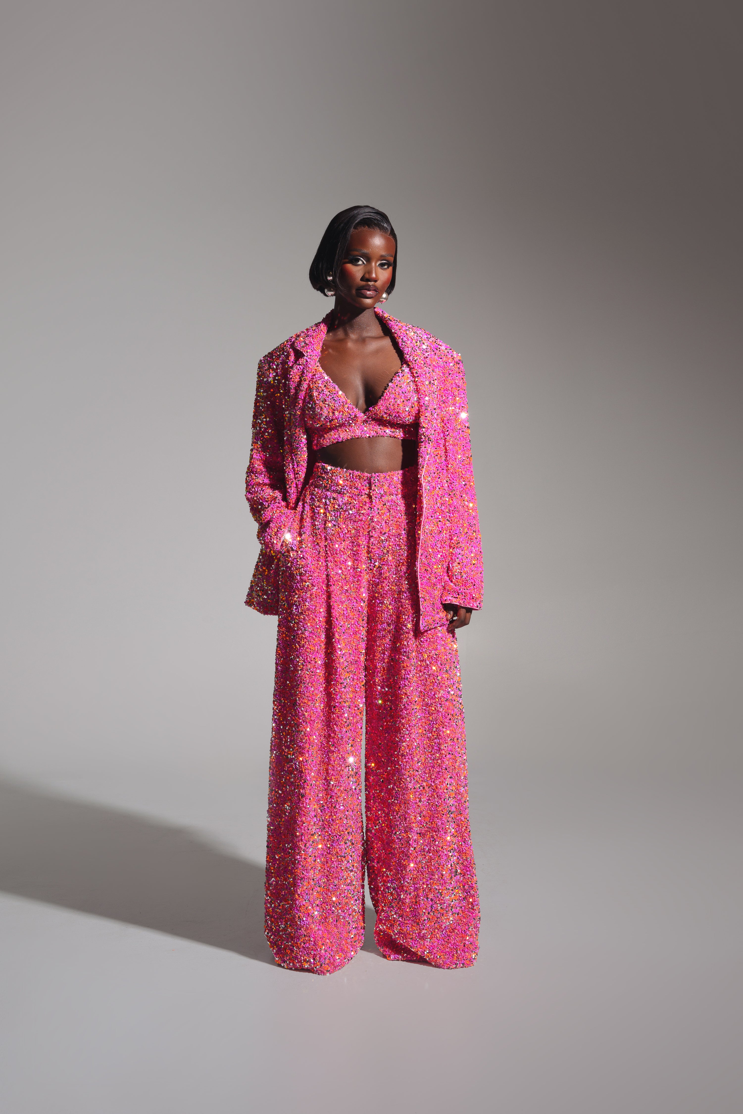 LIZA Sequin Pants in TOURMALINE – OFUURE