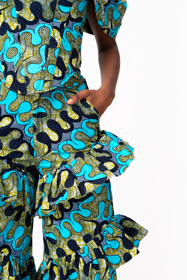 LOLA African Print Mermaid Dress