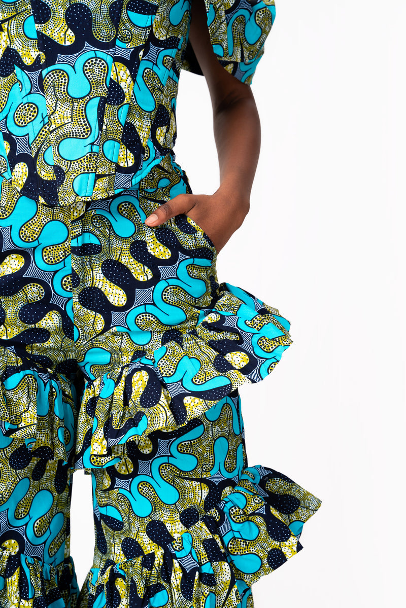 LOLA African Print Mermaid Dress