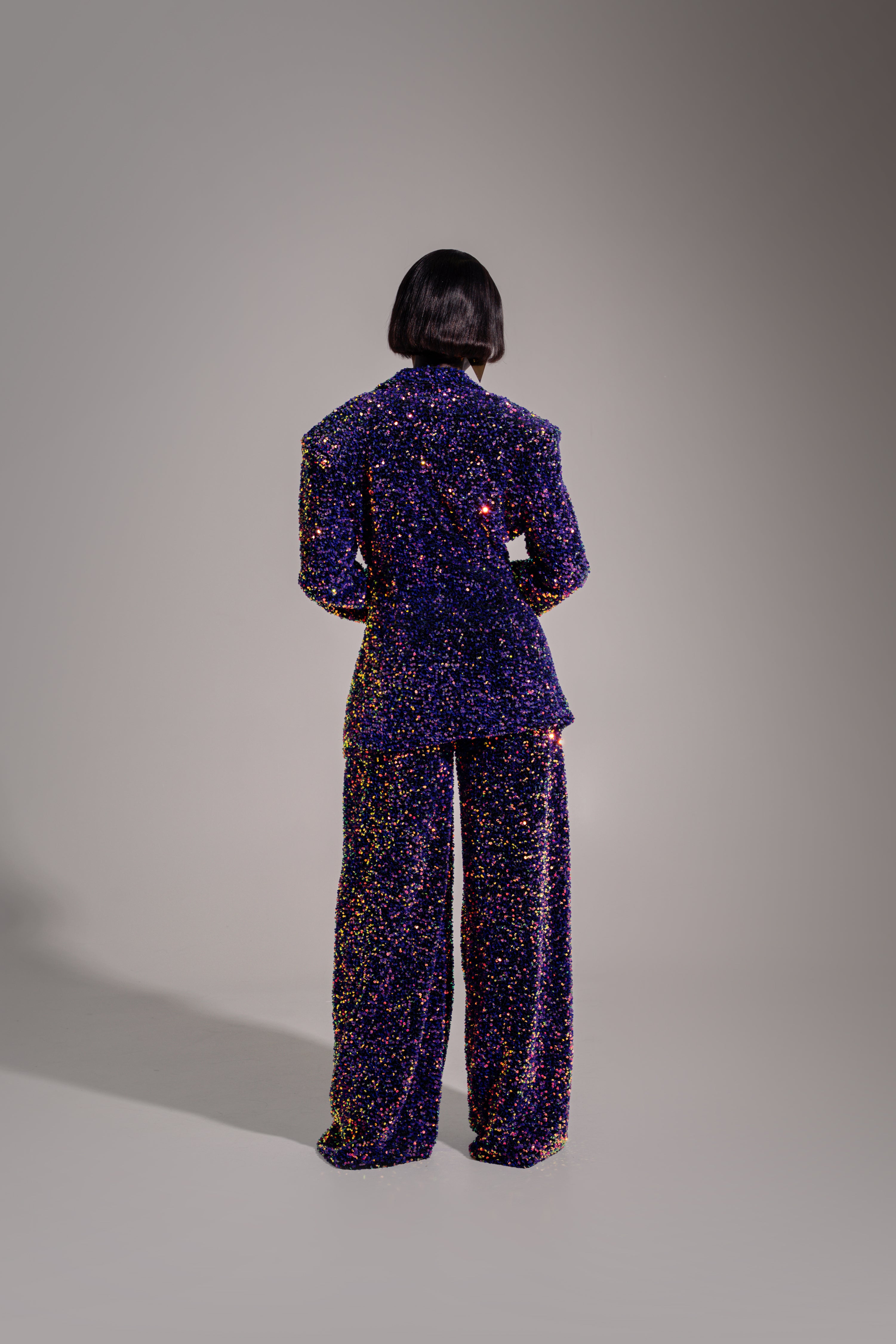 LIZA Sequin Blazer in TANZANITE – OFUURE