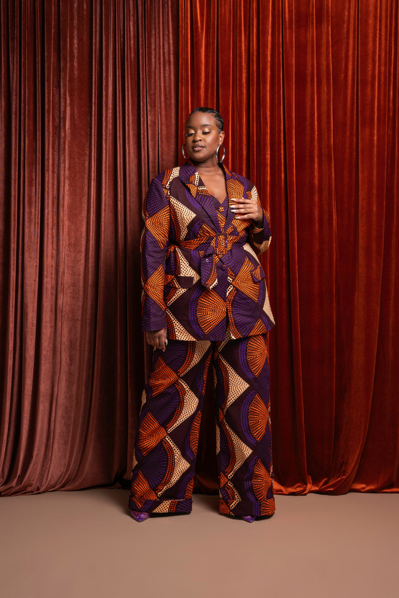 DORA African print Pantsuit BLAZER