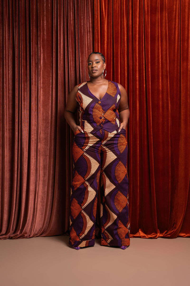 DORA African Print high waist trousers ( 3 LENGTH)