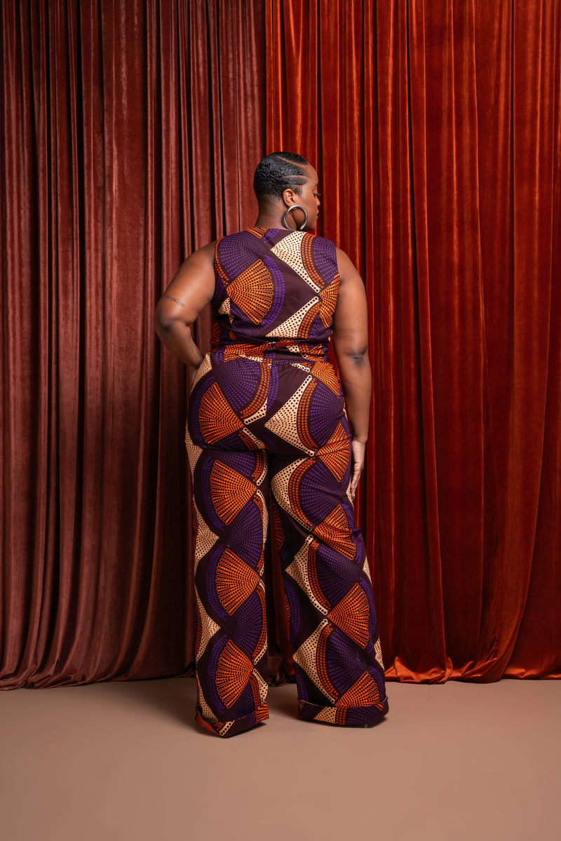 DORA African print Pantsuit WAISTCOAT