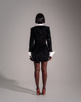 KALI Keyhole Sequin Mini Dress in ONYX