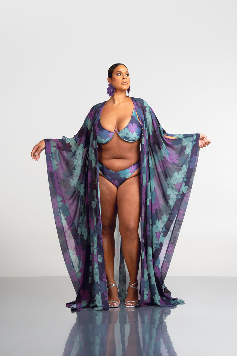 ZURI LONG KAFTAN CHIFFON KIMONO