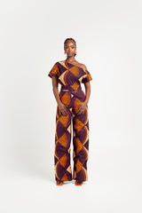 DORA African print One Shoulder jumpsuit (3 LENGTH)