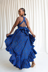 LOLO African Print Hi-low Infinity Dress