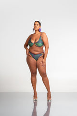 ANU GREEN WIRE BIKINI TOP