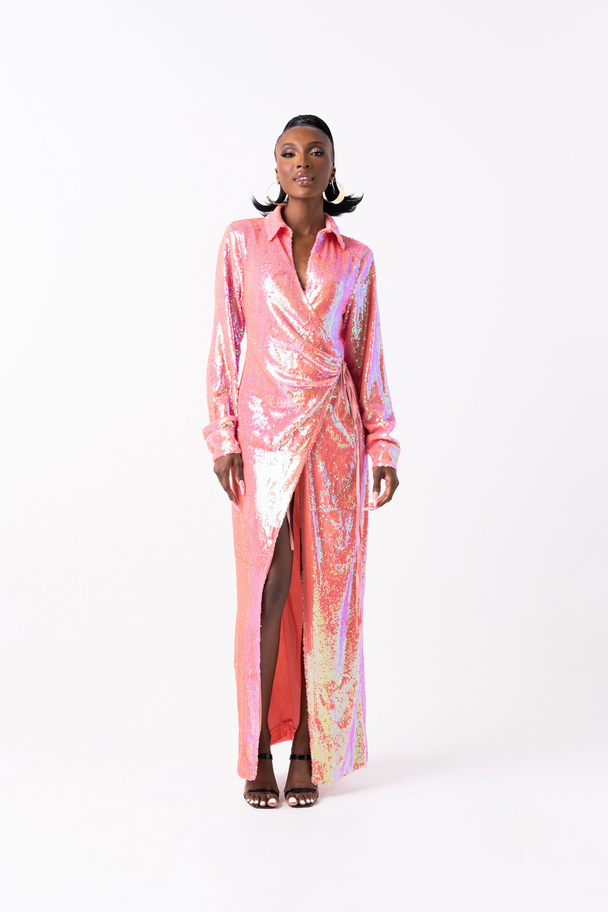 TOURMALINE Sequin Wrap Dress