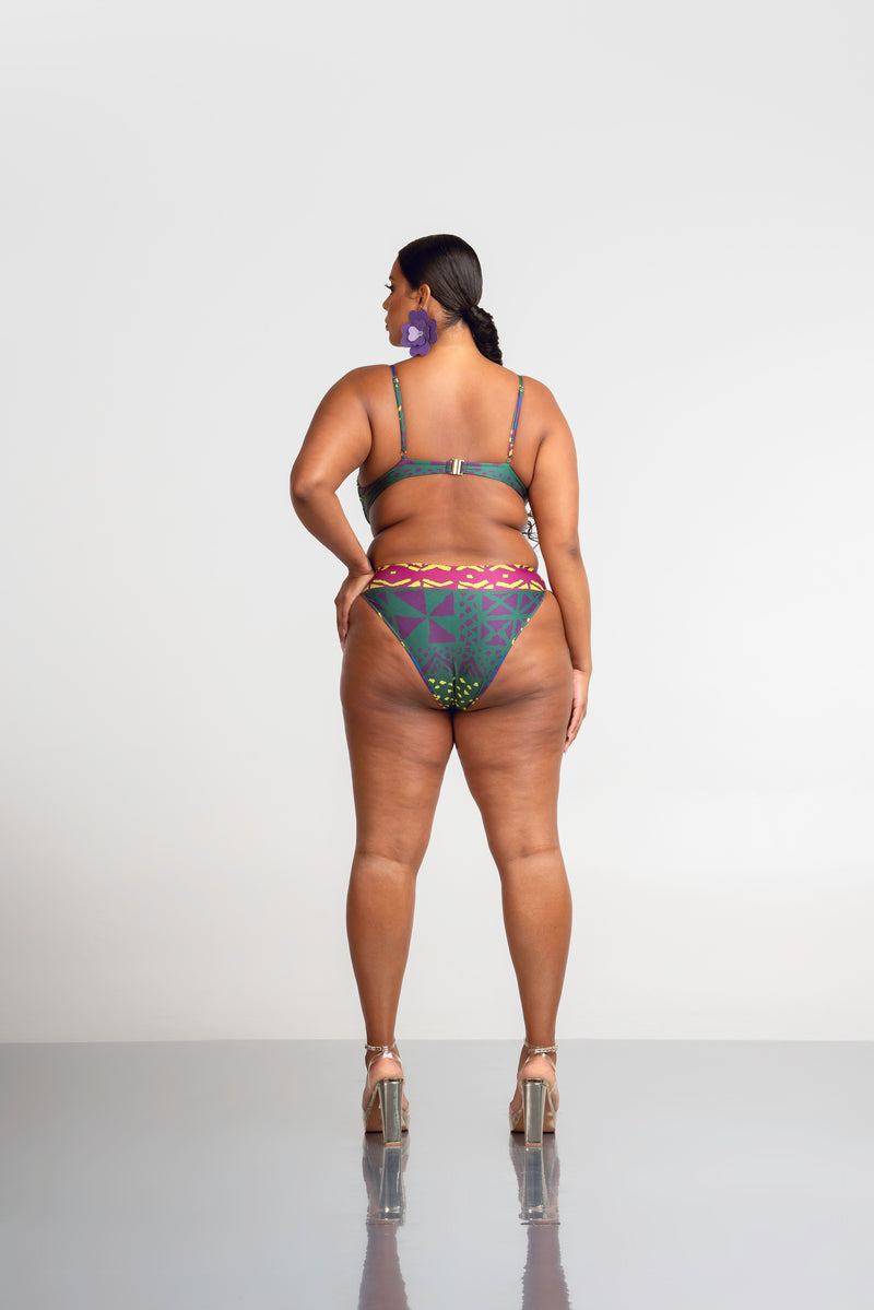 ANU GREEN WIRE BIKINI TOP