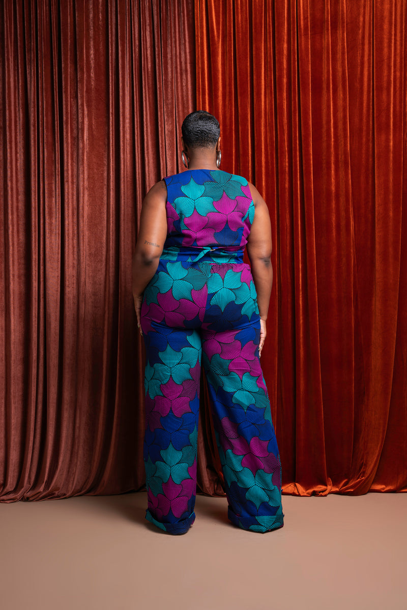 ZURI African print Pantsuit WAISTCOAT