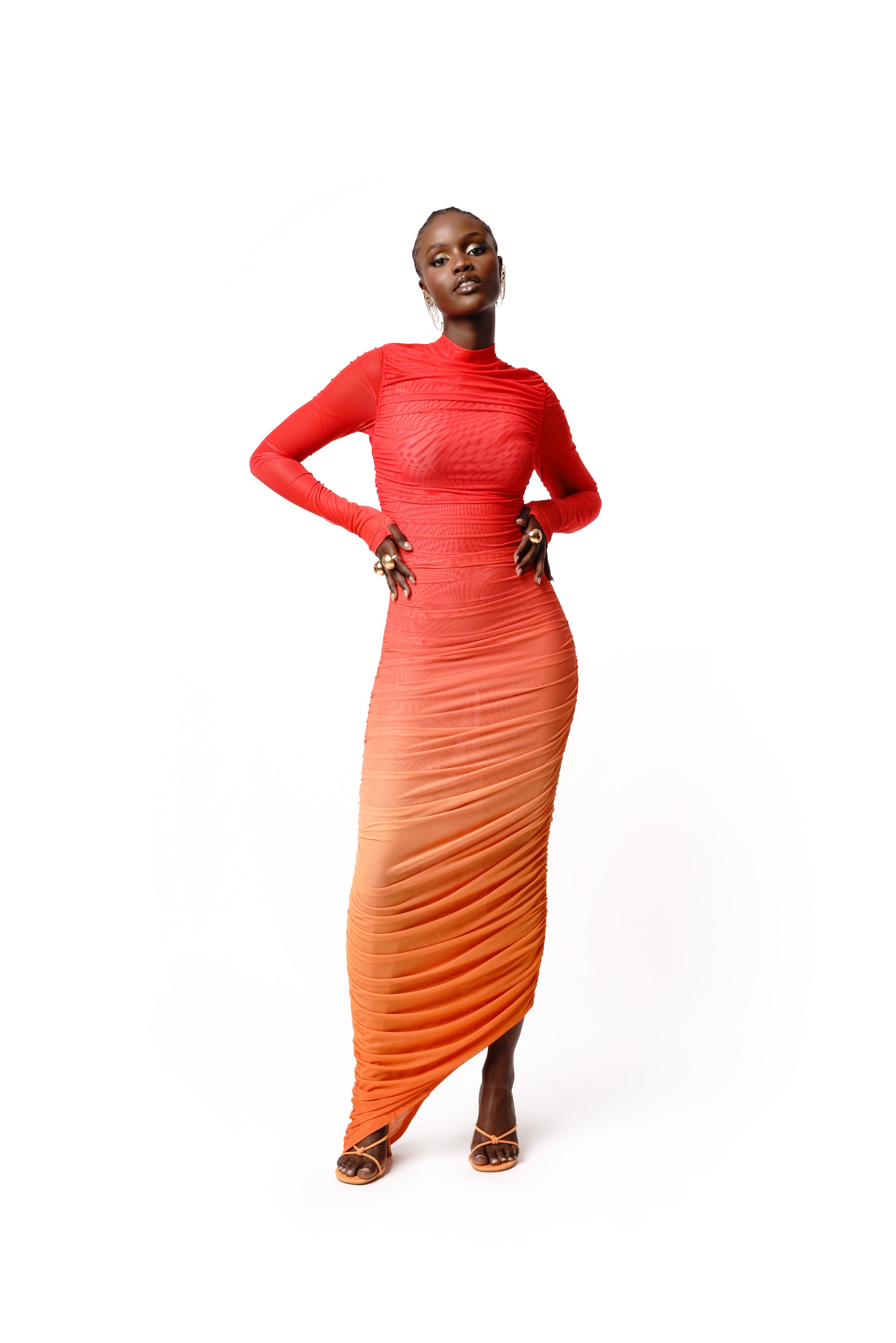 SELENE RUCHED MAXI DRESS
