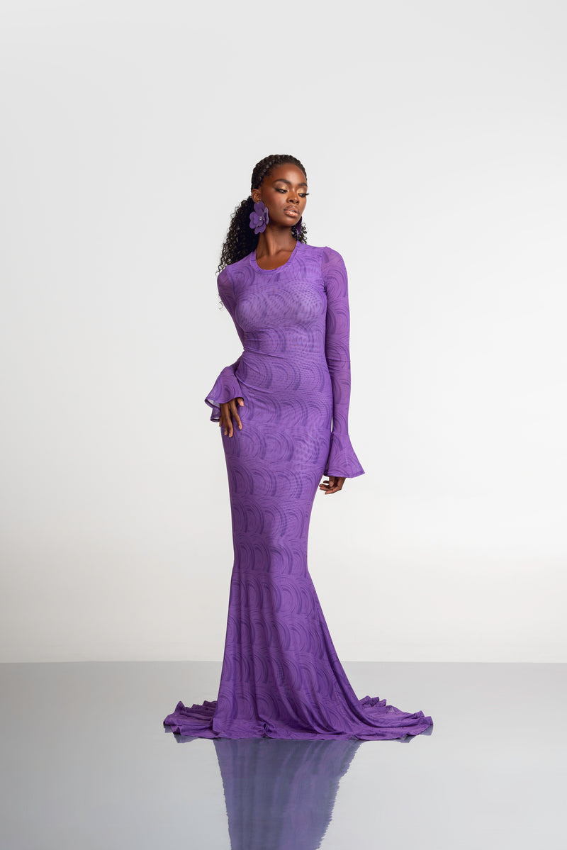 IZA MAXI MESH DRESS