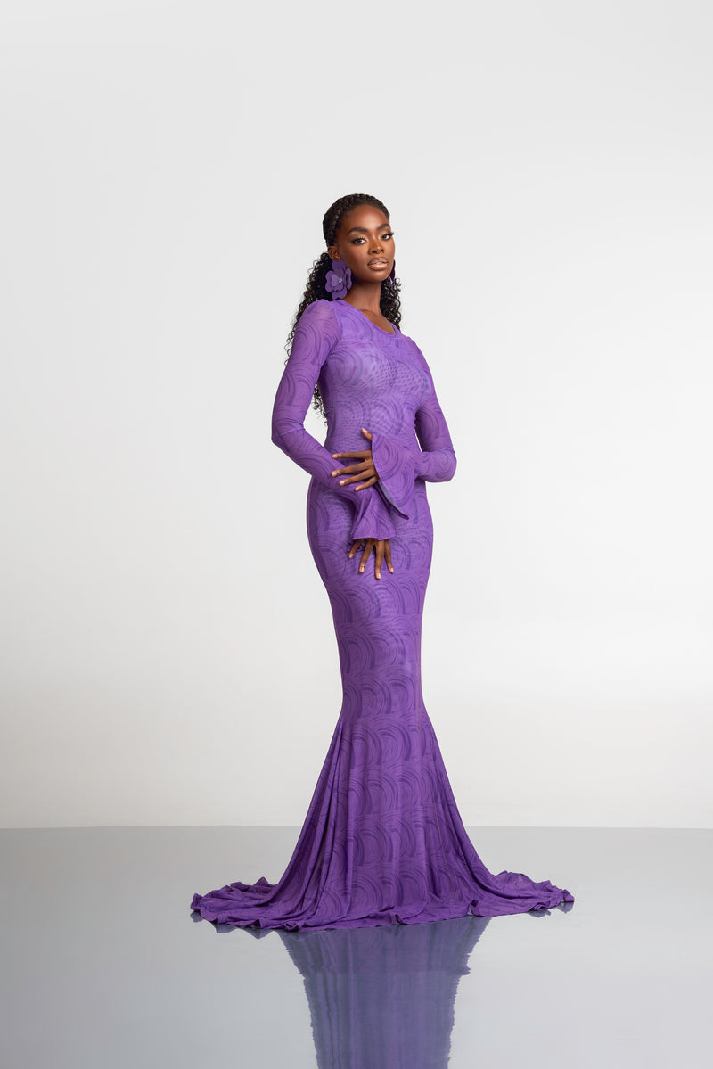 IZA MAXI MESH DRESS
