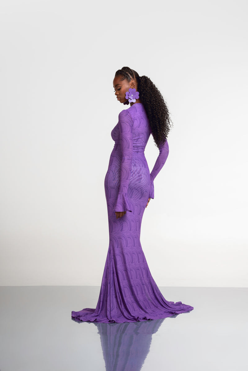 IZA MAXI MESH DRESS