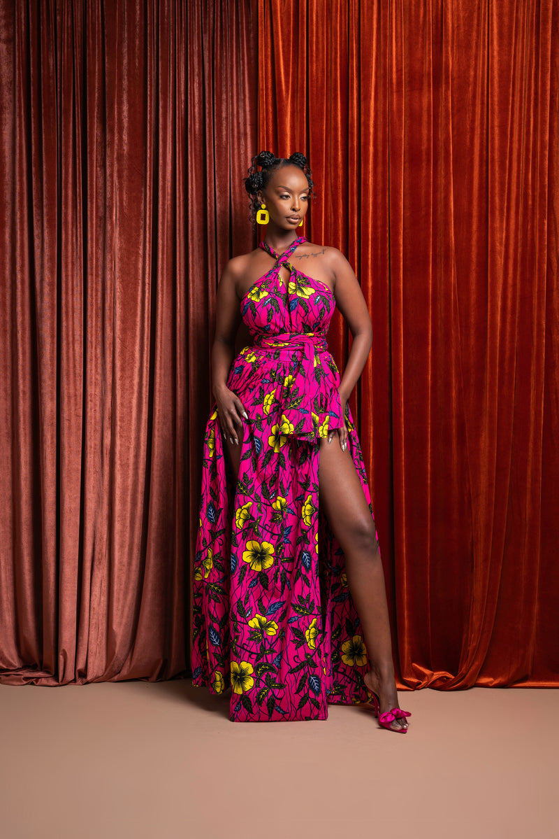 ESE African print Maxi Infinity dress