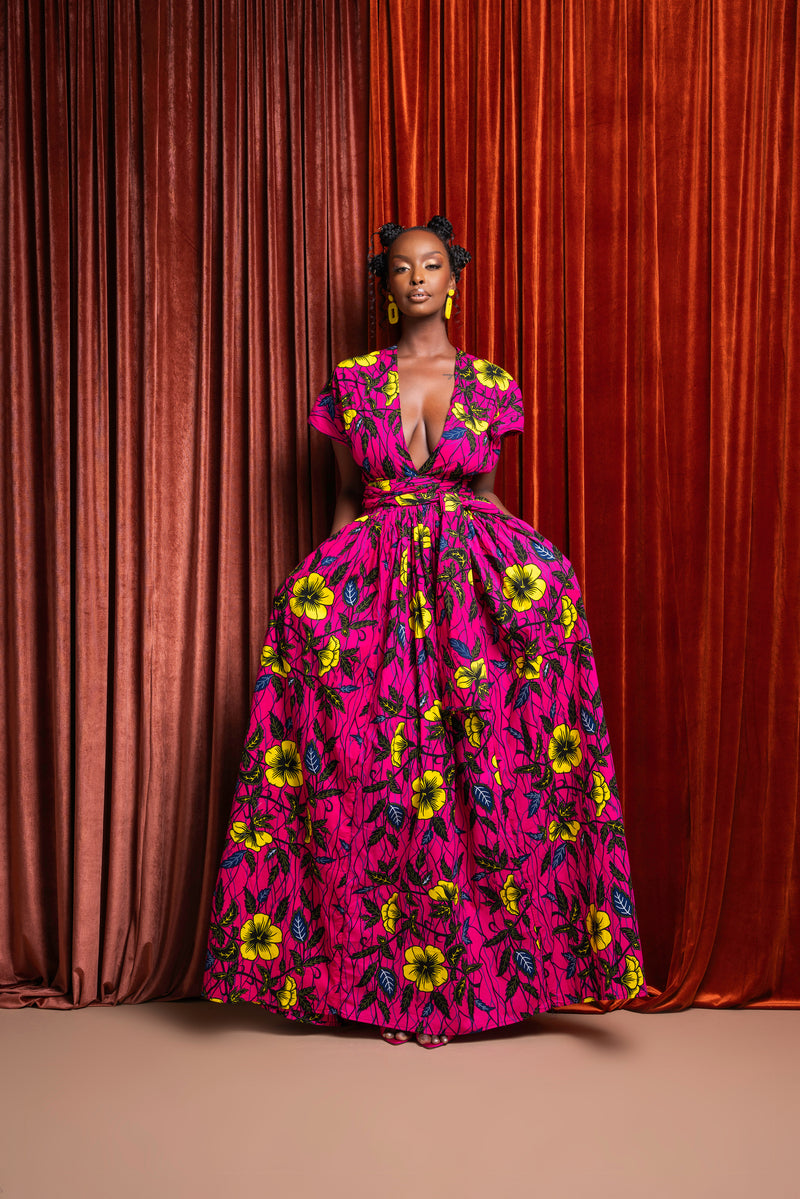 ESE African print Maxi Infinity dress