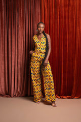 MOYIN African print Pantsuit WAISTCOAT