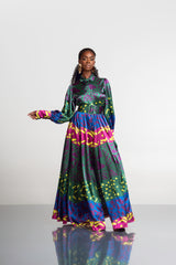 ANU GREEN MAXI SHIRT DRESS