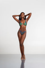 ANU GREEN WIRE BIKINI TOP