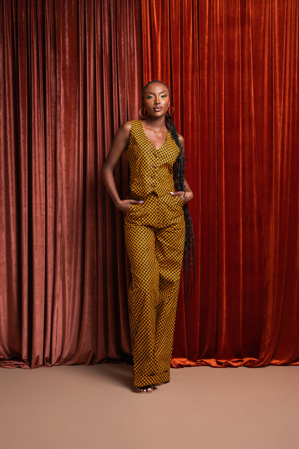 AGBANI African print Pantsuit WAISTCOAT