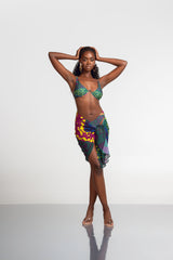 ANU GREEN CHIFFON SCARF