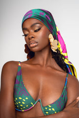 ANU GREEN SMALL SILK SCARF