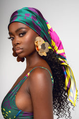 ANU GREEN SMALL SILK SCARF