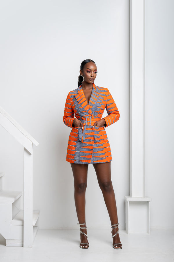 FURO African print Blazer Dress