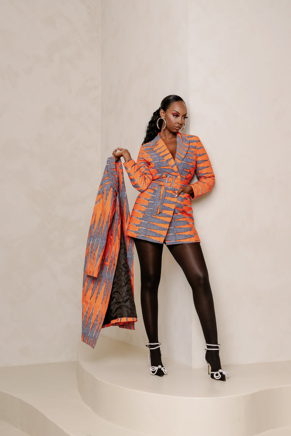 FURO African print Blazer Dress