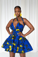 MOFOPE African Print Flair Mini Infinity dress