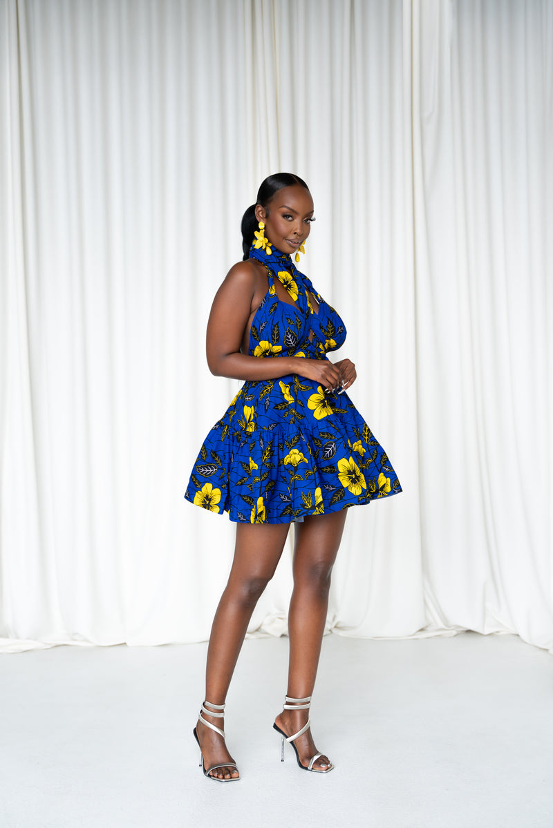 MOFOPE African Print Flair Mini Infinity dress