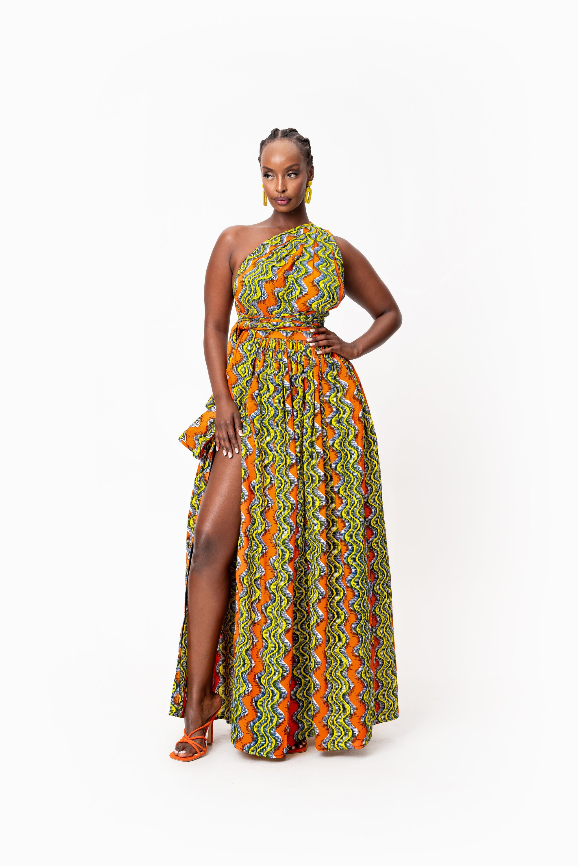 maxi infinity dress Ayaba Women's African Print Maxi Infinity Dress (Yellow and Brown) 8 / Yellow