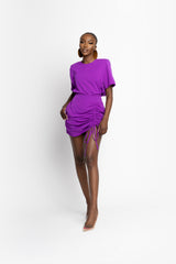 NEON PURPLE ESTA mini skirt