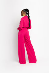 HOT PINK ESTA high waist trousers