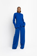 ROYAL BLUE ESTA high waist trousers