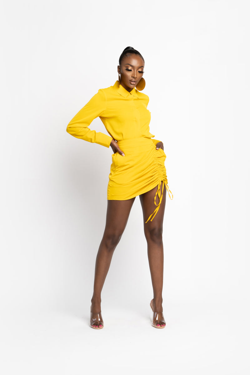 YELLOW ESTA button up shirt