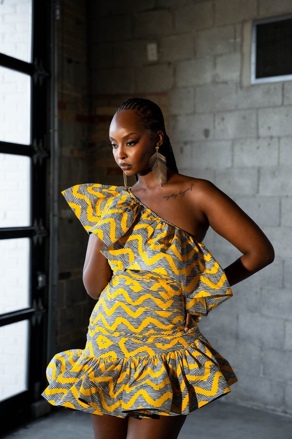 SADE African Print Mini Dress