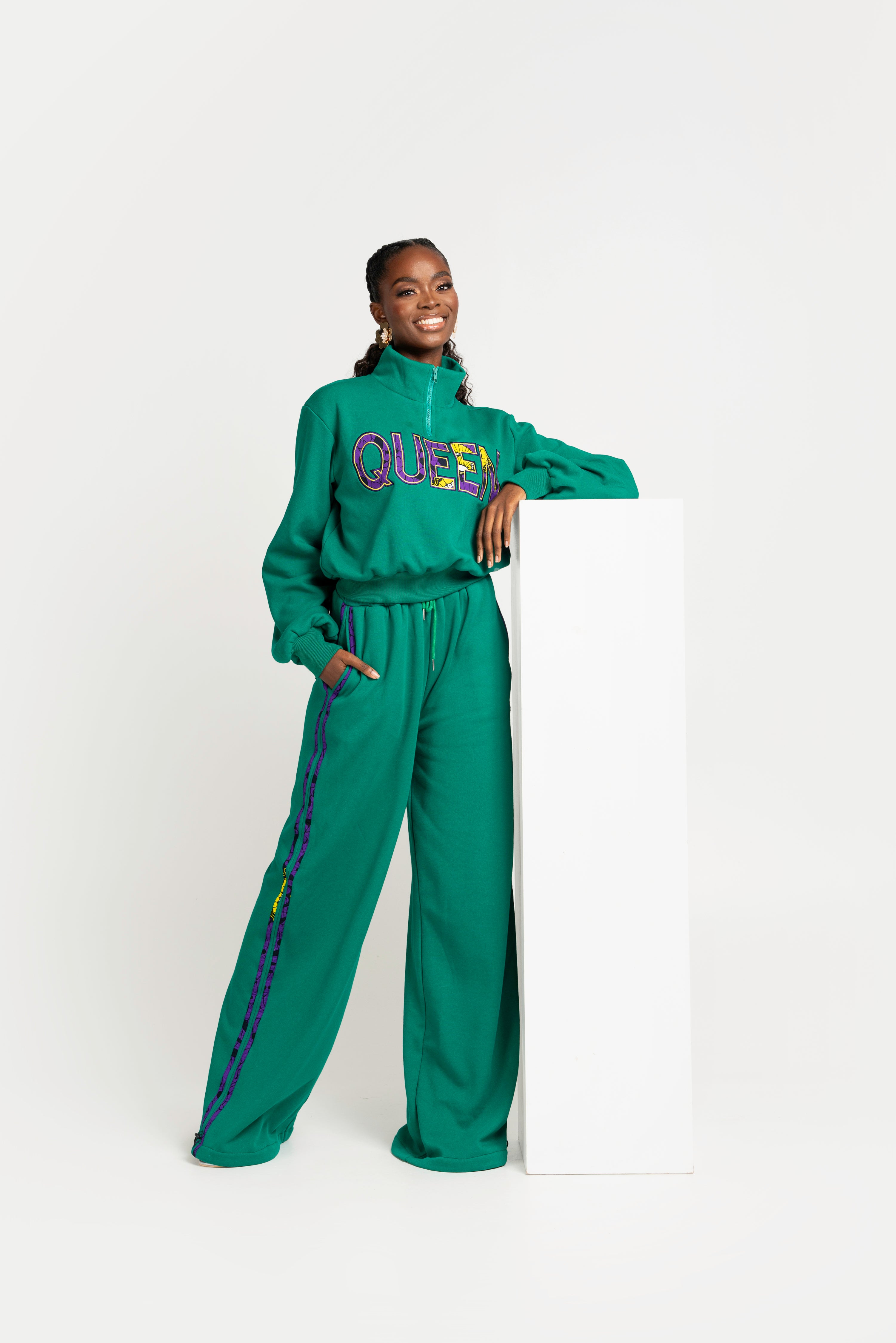 GREEN QUEEN Plush fleece JOGGER Set – OFUURE