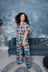 MIDE African Print high waist trousers