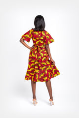 TOLA African Print Wrap Dress