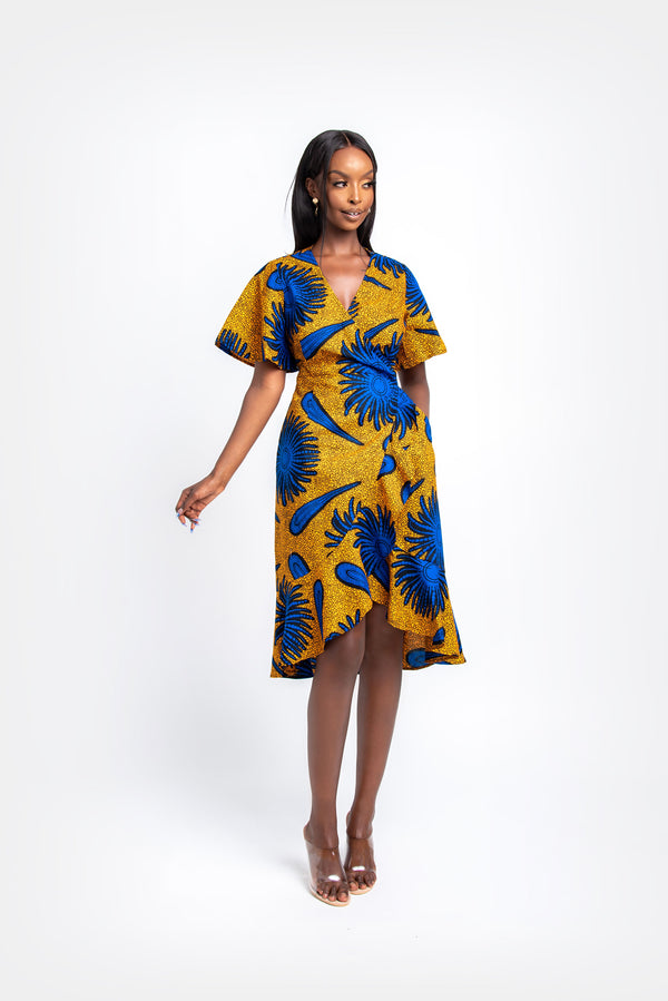 LERATO African Print Wrap Dress